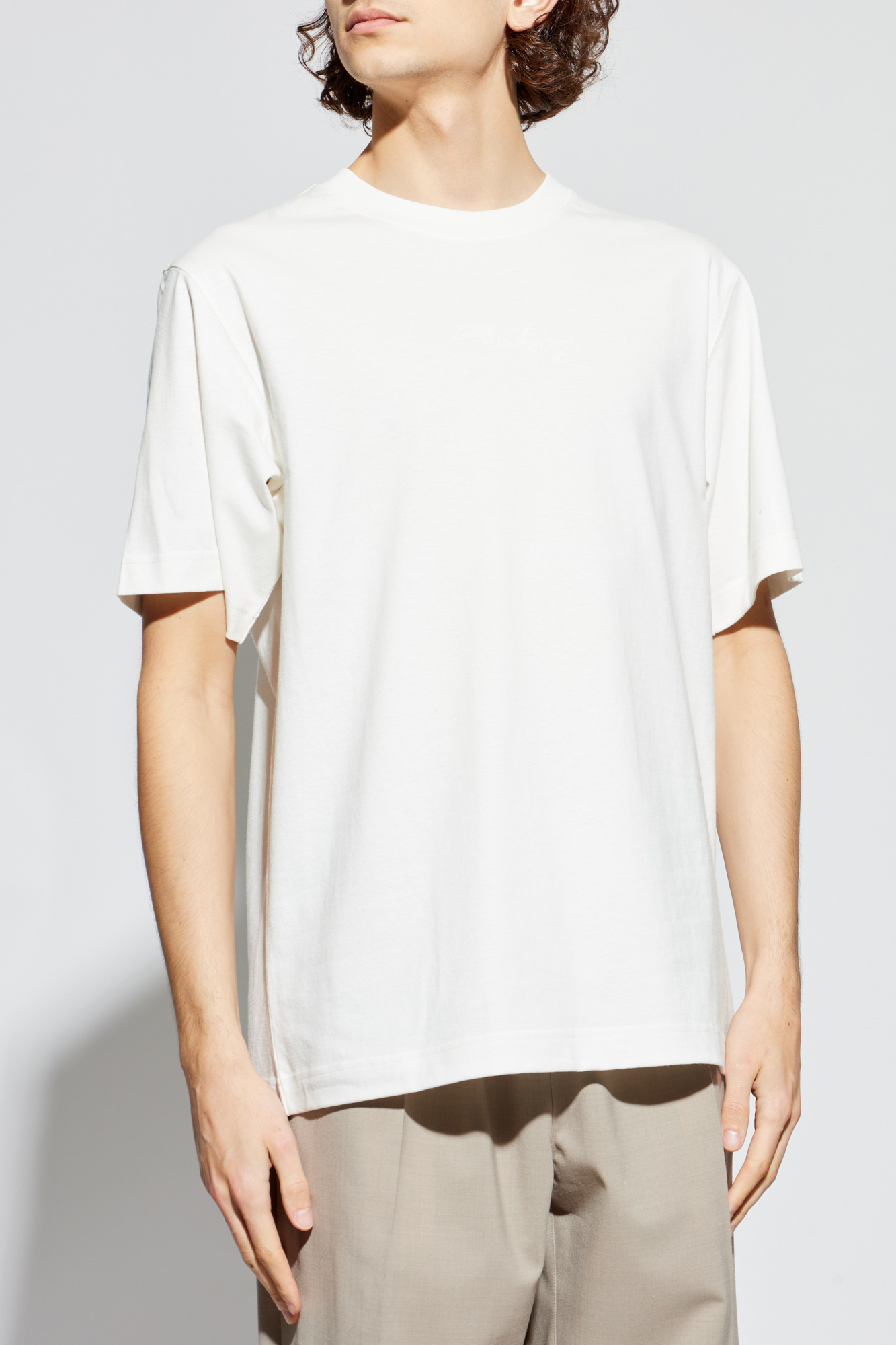 Burberry T-shirt with embroidered logo | Men's | Vitkac